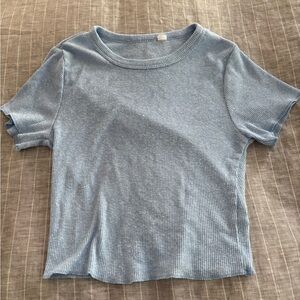 Pacsun Light Blue Ribbed T-Shirt